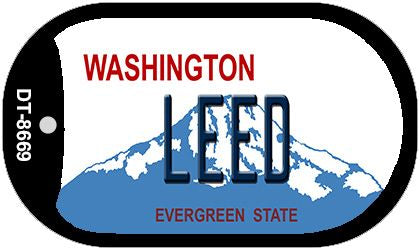 Leed Washington Novelty Metal Dog Tag Necklace DT-8669