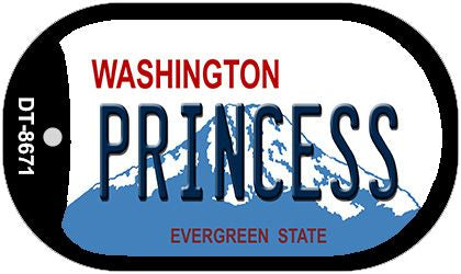 Princess Washington Novelty Metal Dog Tag Necklace DT-8671