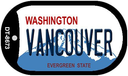 Vancouver Washington Novelty Metal Dog Tag Necklace DT-8673