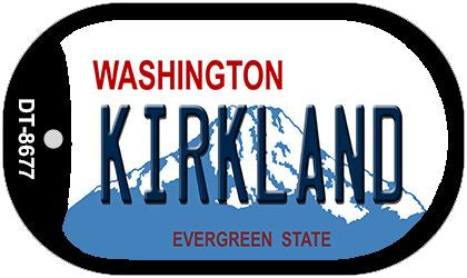 Kirkland Washington Novelty Metal Dog Tag Necklace DT-8677