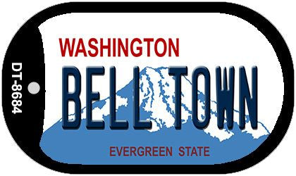 Bell Town Washington Novelty Metal Dog Tag Necklace DT-8684