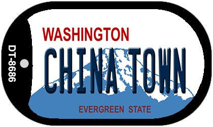 China Town Washington Novelty Metal Dog Tag Necklace DT-8686