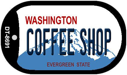 Coffee Shop Washington Novelty Metal Dog Tag Necklace DT-8691