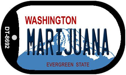 Marijuana Washington Novelty Metal Dog Tag Necklace DT-8692