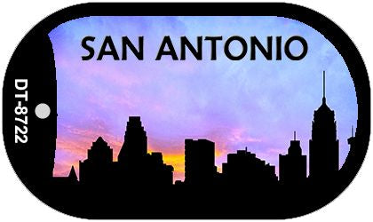 San Antonio Silhouette Novelty Metal Dog Tag Necklace DT-8722