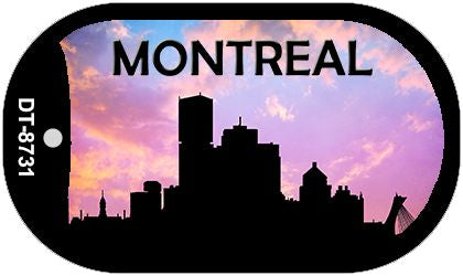 Montreal Silhouette Novelty Metal Dog Tag Necklace DT-8731