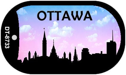 Ottawa Silhouette Novelty Metal Dog Tag Necklace DT-8733