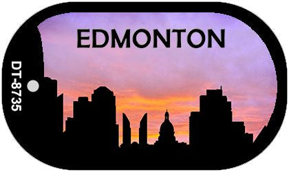 Edmonton Silhouette Novelty Metal Dog Tag Necklace DT-8735