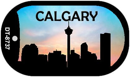 Calgary Silhouette Novelty Metal Dog Tag Necklace DT-8737