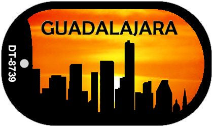 Guadalajara Silhouette Novelty Metal Dog Tag Necklace DT-8739