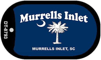 Murrells Inlet Blue Flag Novelty Metal Dog Tag Necklace DT-8793