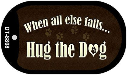 Hug The Dog Novelty Metal Dog Tag Necklace DT-8808