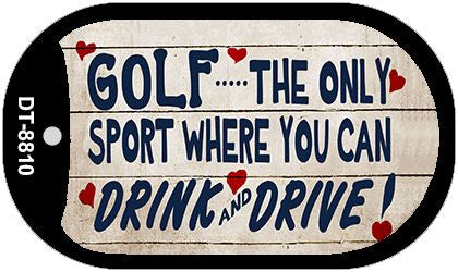 Drink And Drive Novelty Metal Dog Tag Necklace DT-8810