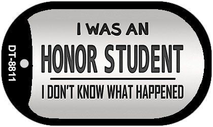 Honor Student Novelty Metal Dog Tag Necklace DT-8811