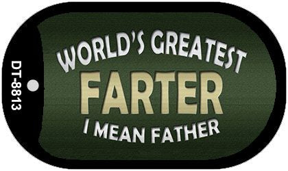 Greatest Farter Novelty Metal Dog Tag Necklace DT-8813