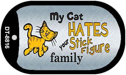 My Cat Hates Novelty Metal Dog Tag Necklace DT-8816