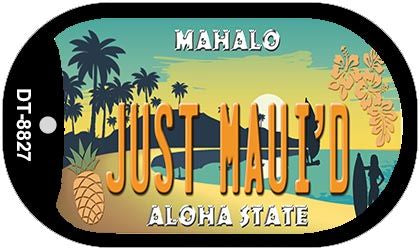 Just Maui'd Pineapple Novelty Metal Dog Tag Necklace DT-8827