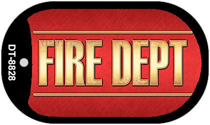 Fire Dept Novelty Dog Tag Necklace DT-8828