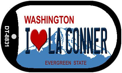 I Love LA Conner Washington Novelty Metal Dog Tag Necklace DT-8831