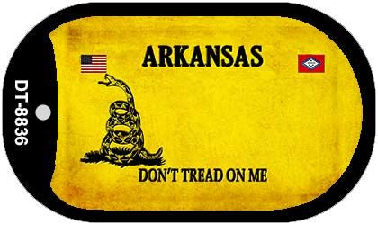 Arkansas Do Not Tread Novelty Metal Dog Tag Necklace DT-8836