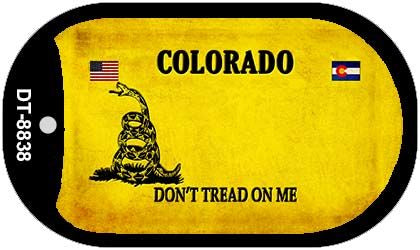 Colorado Do Not Tread Novelty Metal Dog Tag Necklace DT-8838
