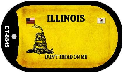 Illinois Do Not Tread Novelty Metal Dog Tag Necklace DT-8845