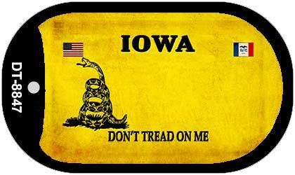 Iowa Do Not Tread Novelty Metal Dog Tag Necklace DT-8847