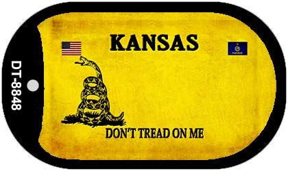 Kansas Do Not Tread Novelty Metal Dog Tag Necklace DT-8848