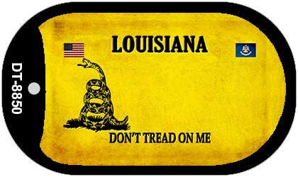 Louisiana Do Not Tread Novelty Metal Dog Tag Necklace DT-8850