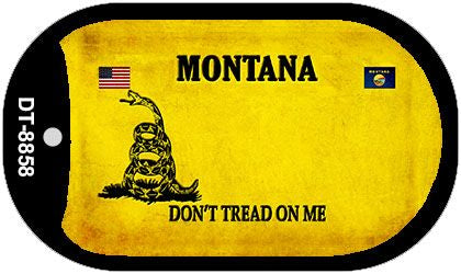 Montana Do Not Tread Novelty Metal Dog Tag Necklace DT-8858