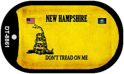 New Hampshire Do Not Tread Novelty Metal Dog Tag Necklace DT-8861