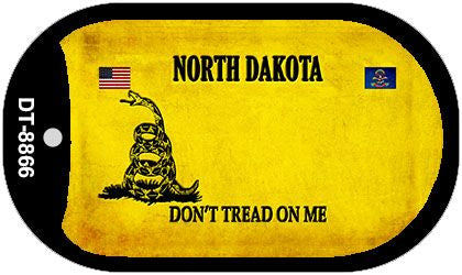 North Dakota Do Not Tread Novelty Metal Dog Tag Necklace DT-8866