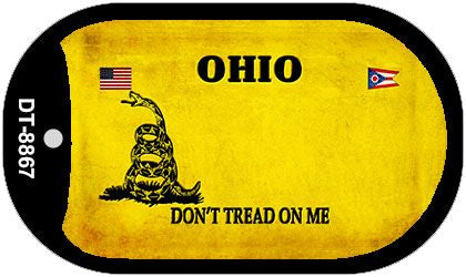Ohio Do Not Tread Novelty Metal Dog Tag Necklace DT-8867