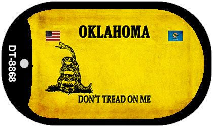 Oklahoma Do Not Tread Novelty Metal Dog Tag Necklace DT-8868