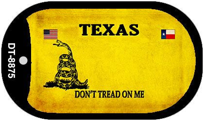 Texas Do Not Tread Novelty Metal Dog Tag Necklace DT-8875