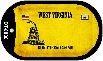 West Virginia Do Not Tread Novelty Metal Dog Tag Necklace DT-8880