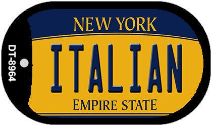 Italian New York Novelty Metal Dog Tag Necklace DT-8964