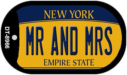 Mr and Mrs New York Novelty Metal Dog Tag Necklace DT-8966