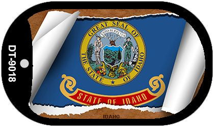 Idaho State Flag Scroll Metal Novelty Dog Tag Necklace DT-9018