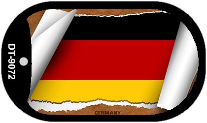 Germany Flag Scroll Metal Novelty Dog Tag Necklace DT-9072