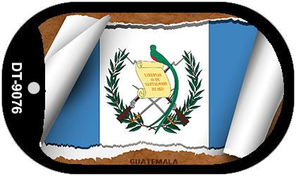 Guatemala Flag Scroll Metal Novelty Dog Tag Necklace DT-9076