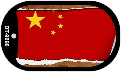 China Flag Scroll Metal Novelty Dog Tag Necklace DT-9096