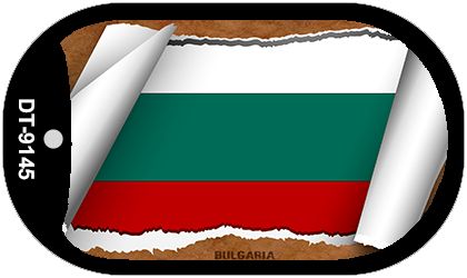 Bulgaria Flag Scroll Metal Novelty Dog Tag Necklace DT-9145