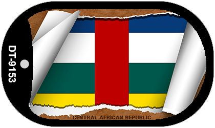 Central Africa Republic Flag Scroll Metal Novelty Dog Tag Necklace DT-9153