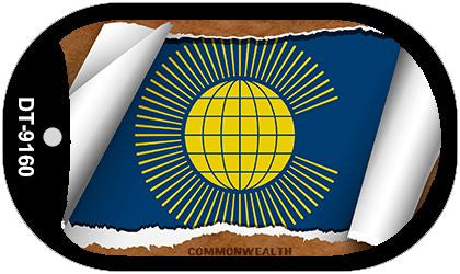 Commonwealth Flag Scroll Metal Novelty Dog Tag Necklace DT-9160
