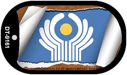 Commonwealth Flag Scroll Metal Novelty Dog Tag Necklace DT-9161