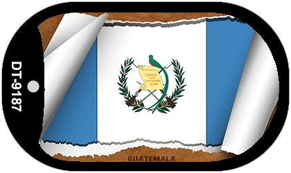 Guatemala Flag Scroll Metal Novelty Dog Tag Necklace DT-9187