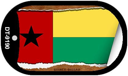 Guinea-Bissau Flag Scroll Metal Novelty Dog Tag Necklace DT-9190