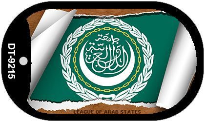 League of Arab Flag Scroll Metal Novelty Dog Tag Necklace DT-9215