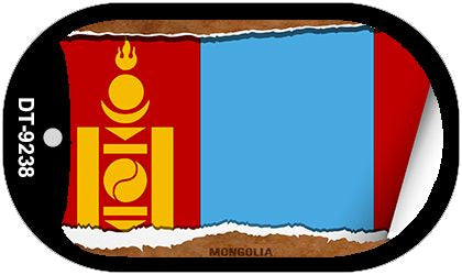 Mongolia Flag Scroll Metal Novelty Dog Tag Necklace DT-9238